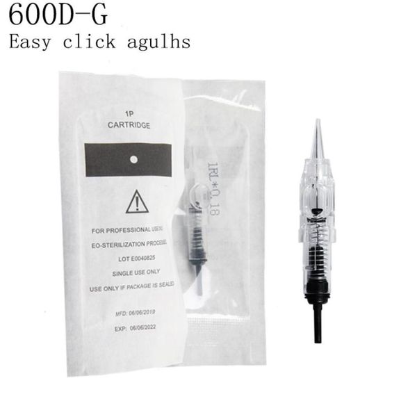 100 шт. Легкий щелчок 600DG Tattoo ижилы 1RL 100PEECE CARTRIDGE Идры одноразовые стерилизованные тату