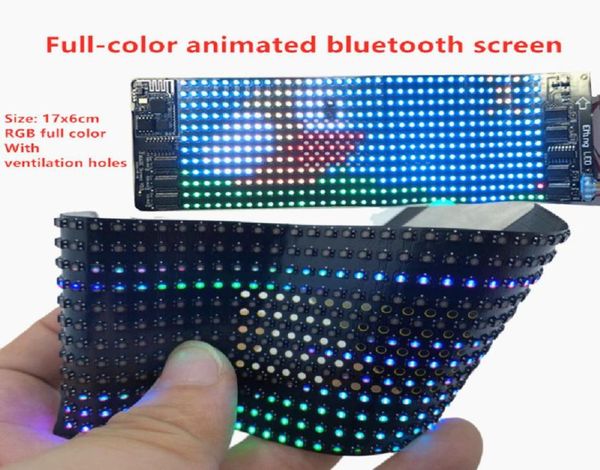 Bluetooth Полноцветный водонепроницаемый программируемый RGB Гибкий светодиодный модуль 1236 пикселей -матрица матрицы