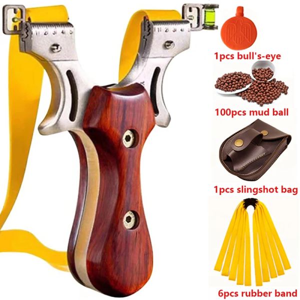 Pfeil 304 Edelstahl Clip Slingsshot Head 6Point Zielen Slingsshot Flat Gummiband Schlamm Ball Aufbewahrung Beutel Jagd