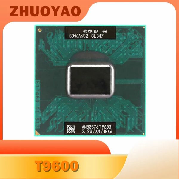 Processore Core 2 Duo T9600 Laptop CPU SLG9F SLB47 6M Cache/2.8GHz/1066/Dual Core PGA478 GM45 PM45 Processore per laptop