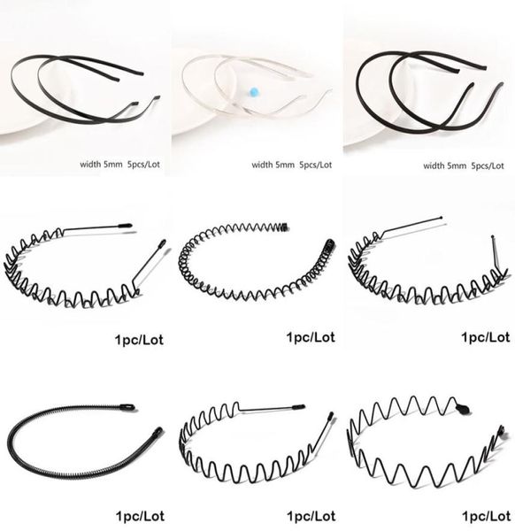 Chique unissex preto ondulado de banda de cabelo homens lavando faixa para a cabeça Strocheling Tools Acessórios Acessórios de cabeceira de cabeceira bandas de arco de cabeceira4194877