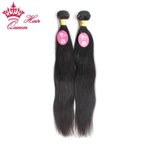 Королева волос продукты перуанская девственная удлинение волос натуральный цвет 1B Прыкает прямая смешанная длина 1228 DHL 76224219959135