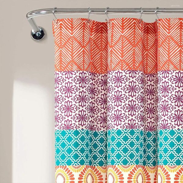 Duschvorhänge Trendy Bohemian Style einzigartige Muster zum Badezimmer D Cor Digitaldruck mit beruhigendem Tintenpolyester