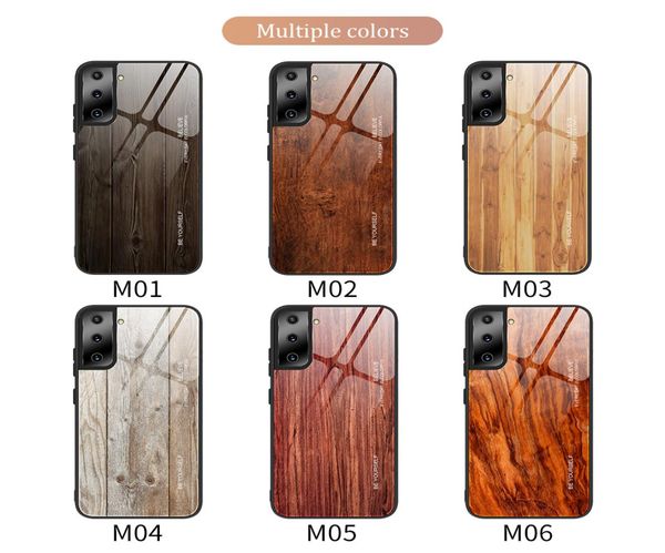 Holzkornglas -Telefonhüllen für iPhone 12 11 Pro Promax X XS Max 7 8 plus Samsung S21 S20 NOTO20 NOTO107465703