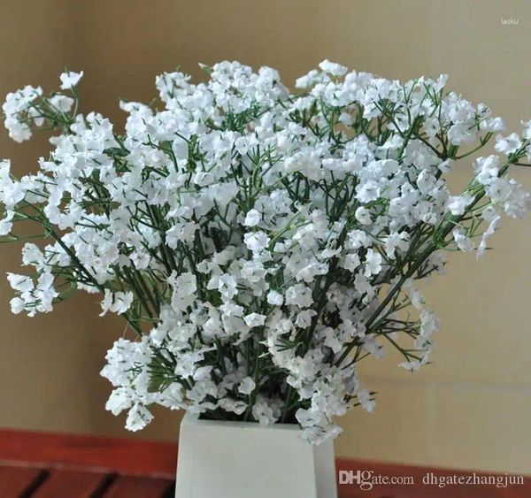 Fiori decorativi Arrivo in tessuto Gypsophila Bisth Bisth Silk artificiale per la decorazione di nozze viventi a casa 100 pezzi