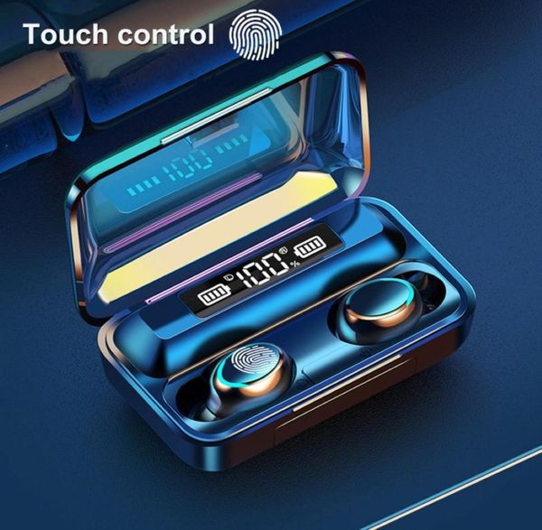 Novo F95C Touch 50 Wireless Bluetooth Headset Twoear Motion Mini Ultramall furtivo Earalthphones Universal impermeável Micro par5581716