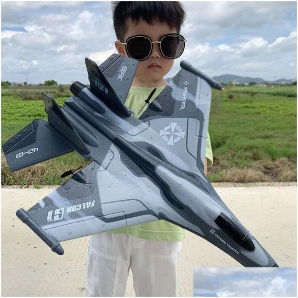 Aircraft Modle RC Glider Toy Big Times a dimensioni 2,4 GHz 2ch Materiale EPP Ala pieghevole a bassa potenza Aereo Remote Control per Childre DH5FA