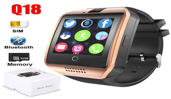 Q18 Smart Watch SIM -Karte SMS Support 32 GB TF 154inch Kamerarechner Musik Telefon Uhr Alarm Bluetooth Anruf für Männer Frauen Smart8218707