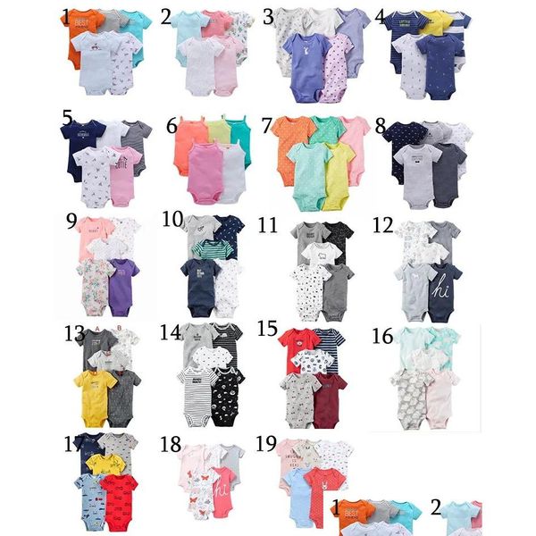 Set di abbigliamento uniesx neonati neonati romper 5pcs lot turisci per neonati di cotone roupa de bebe ragazze vestiti ragazzi vestiti zz drop consegna otvz9