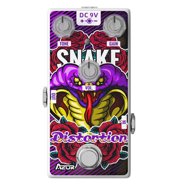 Cabos 12 Zodiac Series Azor AP506 Snake Distorção Efeito do pedal de guitarra Distorção Pedal Pedal de boa qualidade Acessórios para guitarra Efeito de guitarra