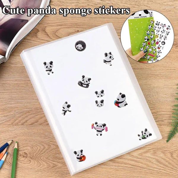 Adesivi per finestre 3d Sponge Bubble Panda Notebook Diario Pianificatore Adesivo NOTE Sticky Note per bambini Decorazione di cancelleria per