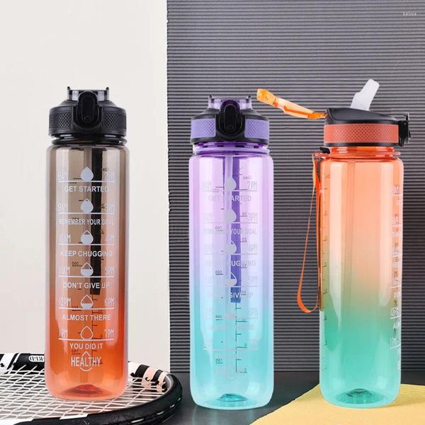 Bottiglie d'acqua 1000 ml di sport bere bottiglia perdite resusibile grande capacità per la palestra da viaggio all'aperto fitness