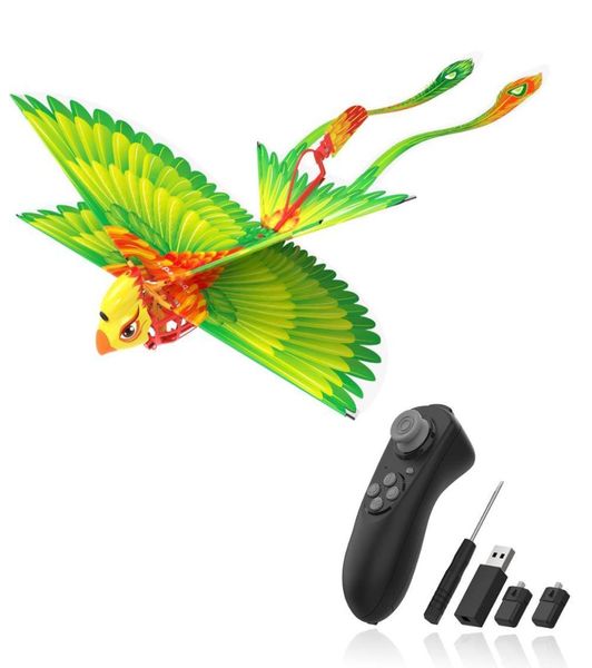 Go Bird Remote Control Flying Toy Flying Mini RC Helicóptero Dronetech Toys Smart Bionic Blapening Wings Flying Birds for Kids Adults 21038240032