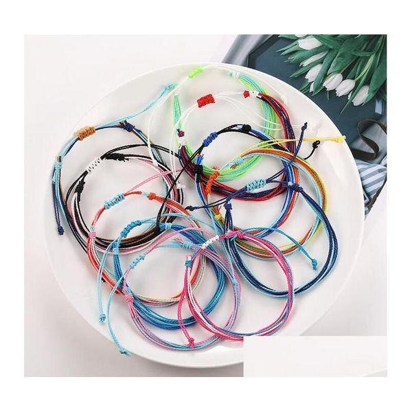 Catena Nuovo filo di cera Braccialetti intrecciati Mtilayer Friendship String Bracciale Friendship Releding Release Delivery Delivery Delivery Dhpxv DHPXV