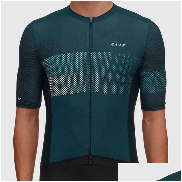 Camicie in bicicletta Tops 2021 MAAP Summer Men Hen a maniche corte per biciclette per biciclette Ciclo Abbigliamento Mandiera M Bandiera Shirt traspirato H102 Ottou