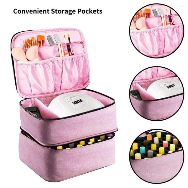 Borsa di stoccaggio sacchetto per unghie con manicure strumenti di manicure custodia portatile portatile olio essenziale per gel accessori