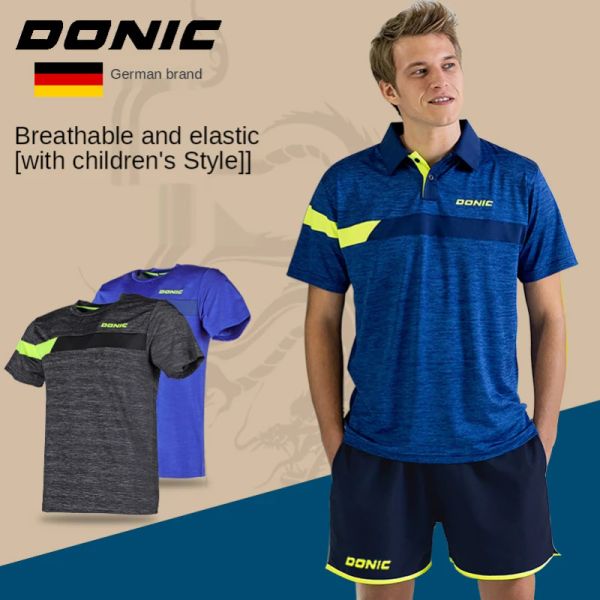 Jerseys Novo Chegada Tenis Roupas de tênis Sportswear Men de mangas curtas de mangas curtas de pingue -pongue camisa badminton Sport Jerseys83207