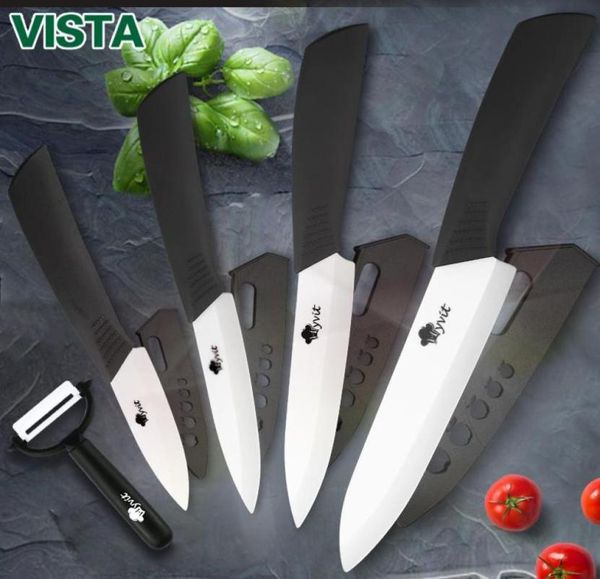Keramikmesser Küchenmesser 3 4 5 6 Zoll Koch Messer Koch Setpeeler Weiß Zirkonia Blade Multicolor -Griff hochwertiges Fashion1507556