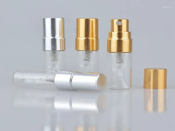 Speicherflaschen 5000pc/Los 3ml Aluminium leeres Glasflaschenflaschen -Atomizer Make -up -Spray 3 ml nachfüllbar Mini -Zerstäuber