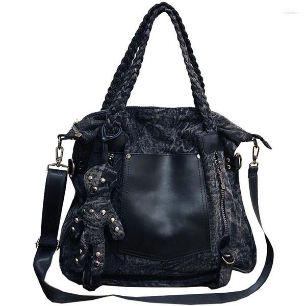 SOLDI PERCHIE 2025 DONNA FASHITÀ PERSONE PANO COWBOY BASSA BRIEME Signora Lady Grande Capacità Vintage Travel Femmina Bota Bolsos sac un principale