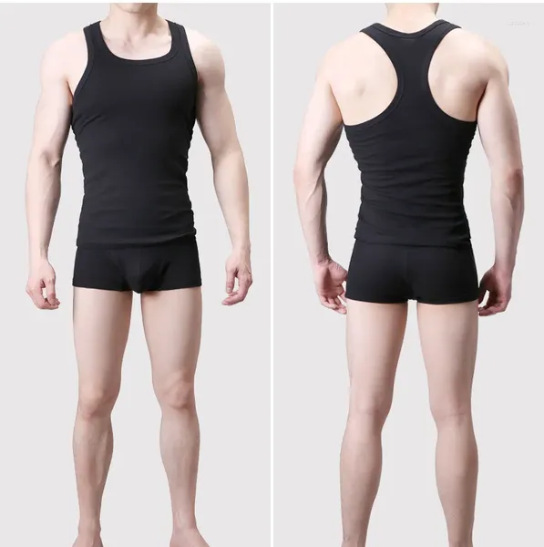 Tampo masculino tampas elásticas de algodão com nervuras com nervuras para roupas Lycra Slim Fit que absorve o suor respirável em forma de H em forma de H Lingerie em casa