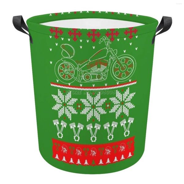 Borse per lavanderia Babbo Natale-maglioni natalizi magarizisti Organizzatore Oxford Cesto in tessuto cesto impermeabile abiti sporchi