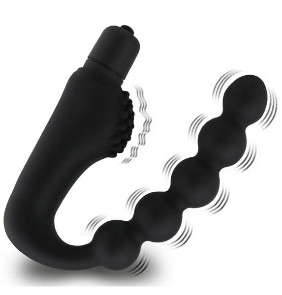 yutong silicone a 10 velocità plug anale prostate massaggio vibratore tappo di testa 5 perle giocattoli per donna uomo uomo adulto negozio di prodotti O7777403