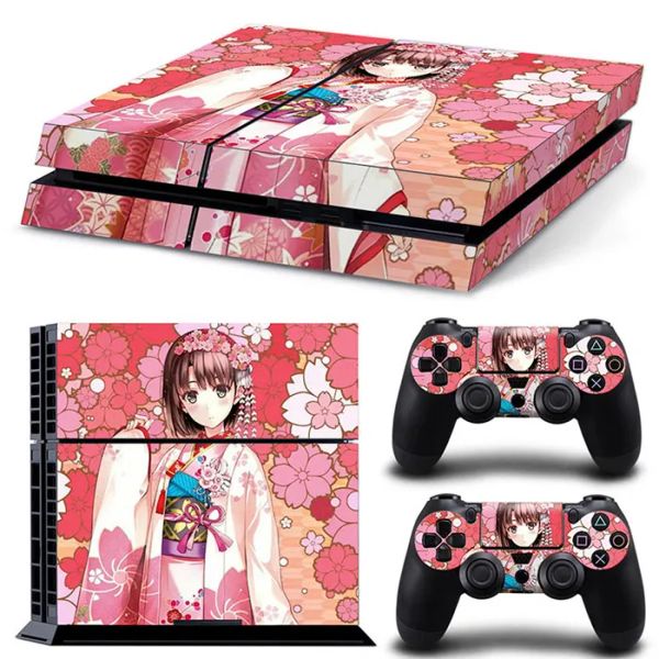 Adesivos adoráveis garotas para console PS4 e adesivos de controladores para adesivo de pele PS4 para adesivo de vinil PS4 para PS4 PVC adesivo