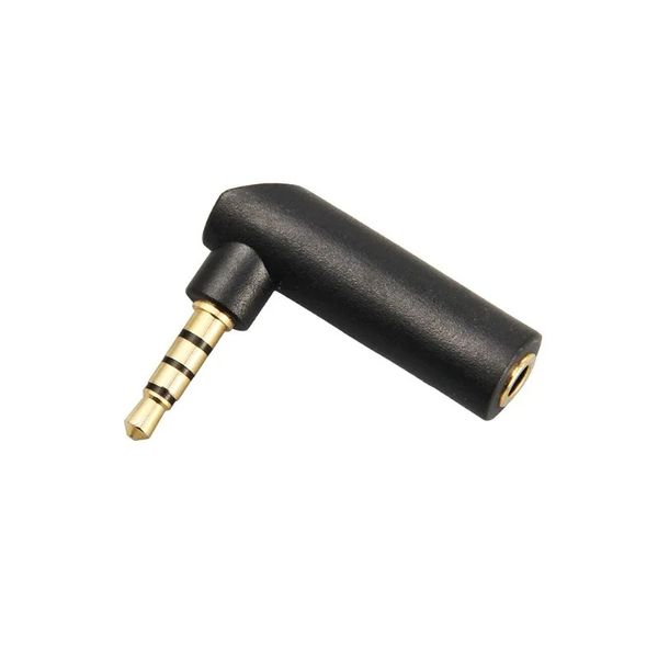 90 gradi Right Angled da 3,5 mm da maschio a femmina Adattatore Female Converter Audio Microphone Jack Stereo Plug Connector
