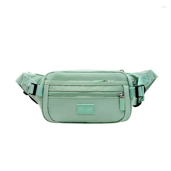 Bolsa de cintura Bolsa 2024 Feminino coreano Nynon Fanny Pack Pack Ladies Fashion Belse Phone Tecla bolsa Pacotes de viagem à prova d'água