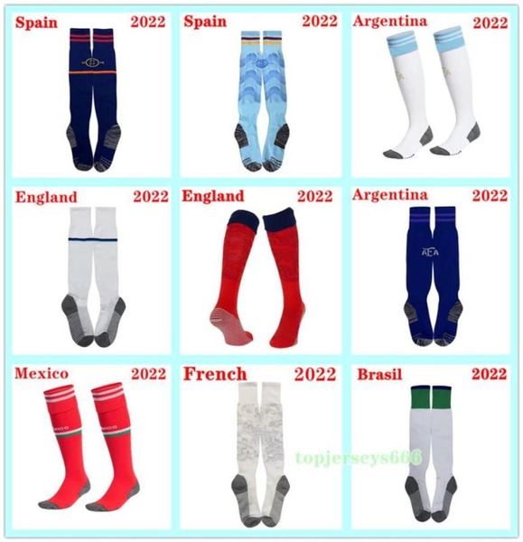 2022 Argentina Inglaterra Brasil Espanha Soccer Socks México Brasil Meias de Futebol 2023 Adultos Sports Sports Sports255D7029951