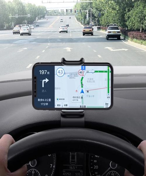 Универсальный держатель автомобильного телефона на приборной панели легкий клип, подставка для подставки GPS Display, поддерживающая держатель для iPhone 8 X Samsung Xiaomi6817673