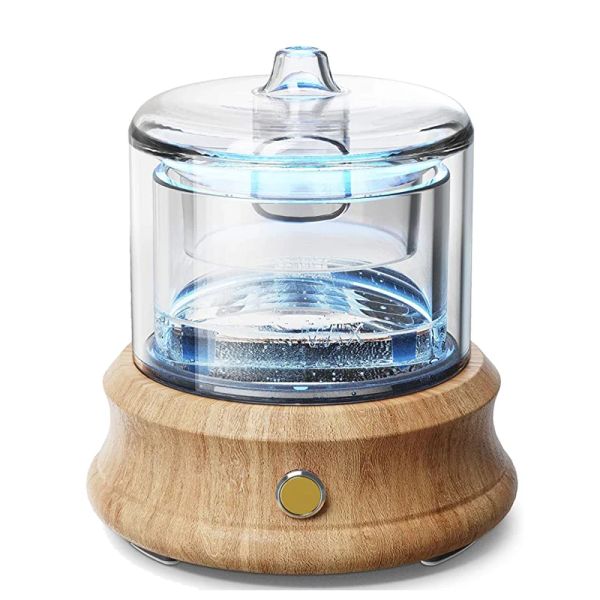 Luftbefeuchter Glas ätherisches Öl Diffusor Luftbefeuchter wasserloses Auto -Shutoff -Farben Lichter Aroma Diffusoren für Schlafzimmer Home Yoga Geschenk 80ml