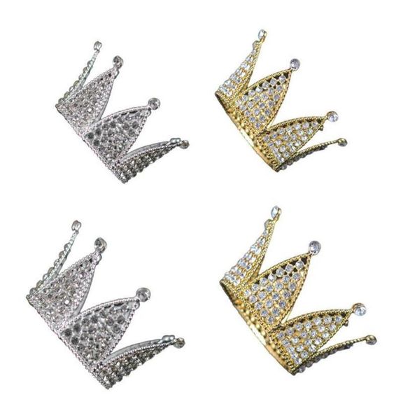 Baby Hexagon Luxury Rhinestone Crown Mini Tiara Wedding Accessori per capelli Principessa Girls Birthday Party Head Decor215C4709144