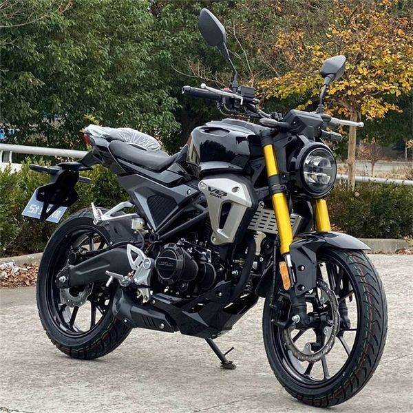 Ulusal Dört EFI Motosiklet Modeli Jym150-7 150cc Shenju Xunlong V8 Retro Street Araba 200cc Ağır Motosiklet Yarışı Motosiklet Yarışı Özel Araç