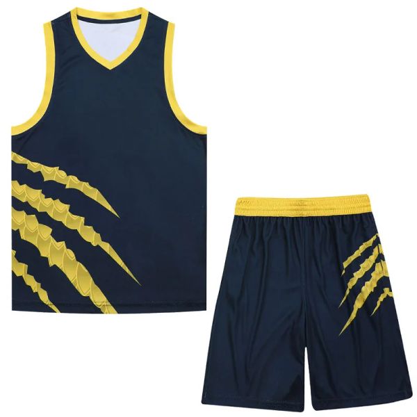 Shorts Nuovo Basketball Jersey Suit 3D Shorts Shorts College League Training Unifort Us Personalible Man Sleeveless Set da corsa senza maniche