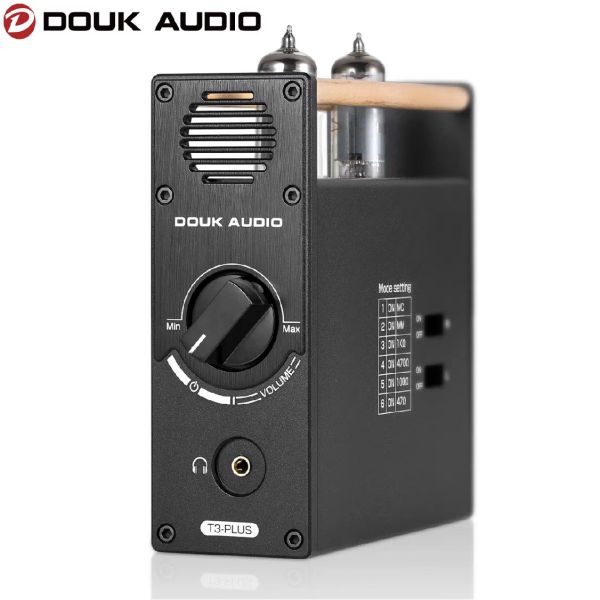 Amplificador Douk Audio T3 Plus Mini 6a2 Tubo de vácuo MM / MC PHONO Pré -amplificador para toca