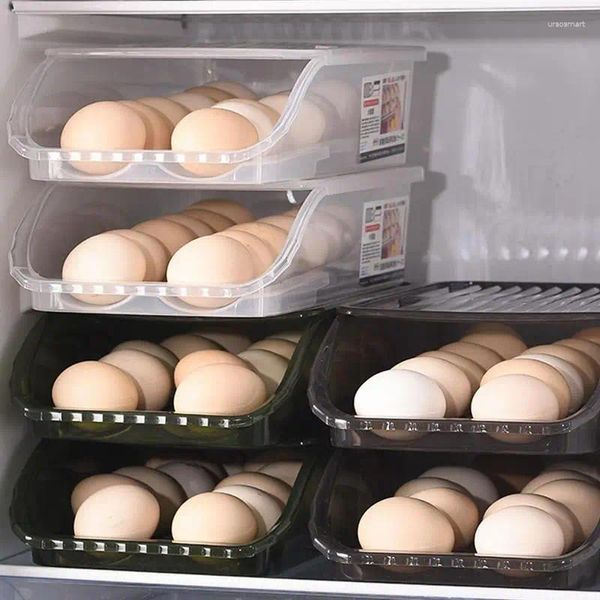 Garrafas de armazenamento automático rolagem automática ovos de cesta de cesta de cesta de cesta de cesta de recipientes de armário de armário de cozinha