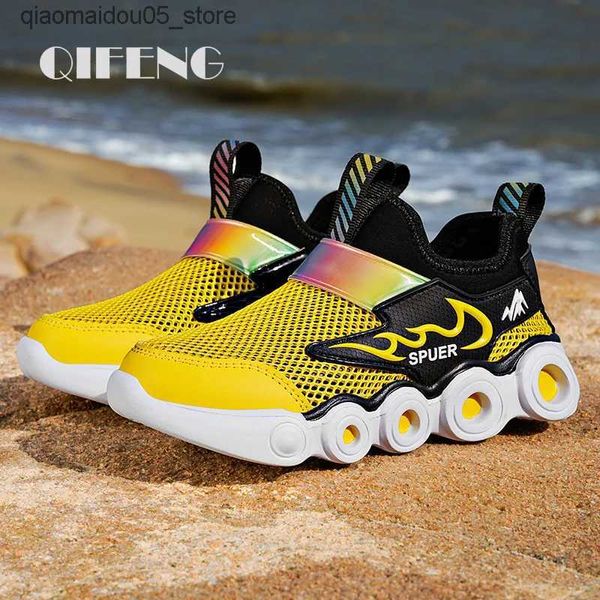 Sneakers Boys Light Casual Shoes Net Sports Schuhe Student Kinder Kindersocken Schuhe Fashion Childrens Net Sports Schuhe Tenis Running Herbst Q240413