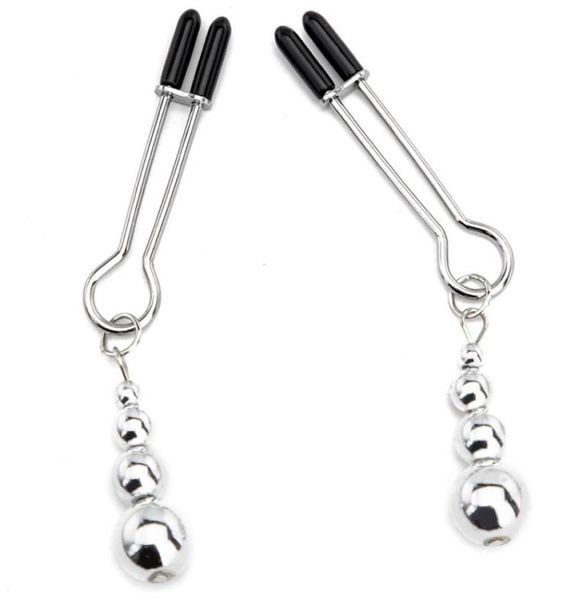 Clip per capezzoli in metallo Anello Ring Bell Torture Slave BDSM Bondage Restrizione Sexy Toy per Women Couple Game8468377