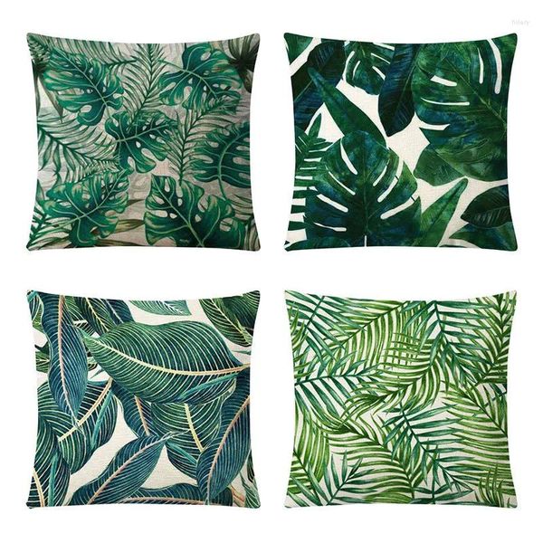 Pillow Green Leaf Plant Print Tampa