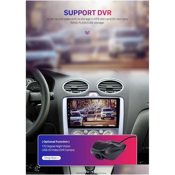 Araba DVD DVD Oynatıcı 9 Android Araba Radyosu 2Din GPS Mtimedia Ford Exi MT 2 3 MK2 2004-2011 Bırakan Teslimat Otomobilleri Motosiklet DHXG5