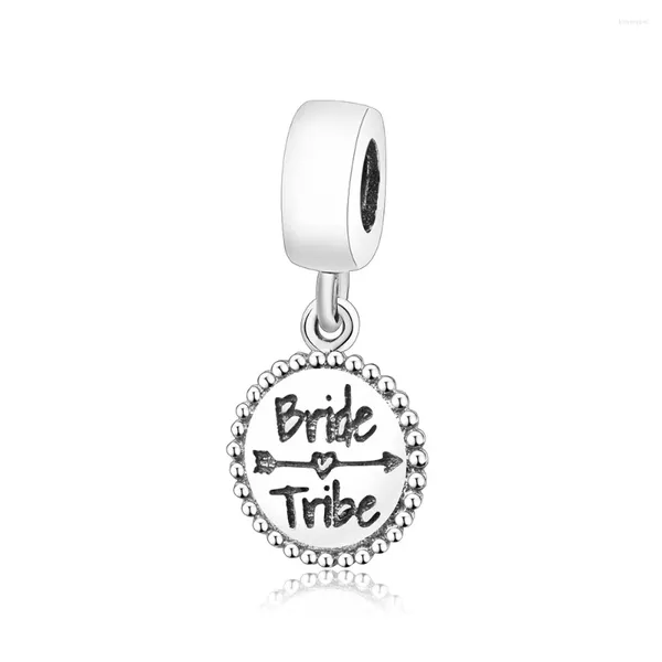 Pietre preziose sciolte 925 ciondoli in argento sterling sposa e perle della tribù si adattano al ciondolo bracciale per fascino originale per donne gioielli di moda fai -da -te