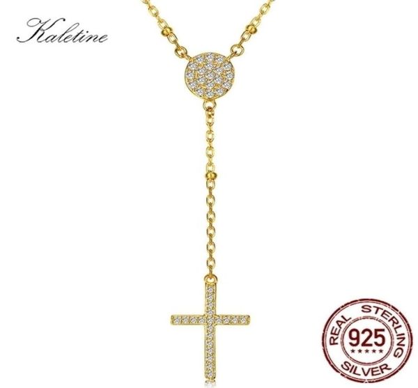 Kaletine 925 collane di rosario in argento sterling alla moda Gold Giolleria Incarico di tacchino Accessori per donne Accessori 2202188313371