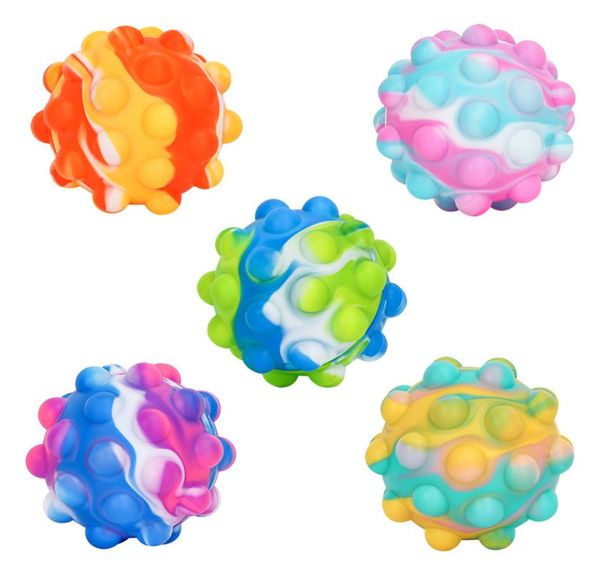 3D Fidget Toy Toy Sensory Stress Ball Balls Bolas de Exercício de Ansiedade de Ansiedade Foco Squeeze Toys For Girls crianças Crianças Autismo ADHD7757259