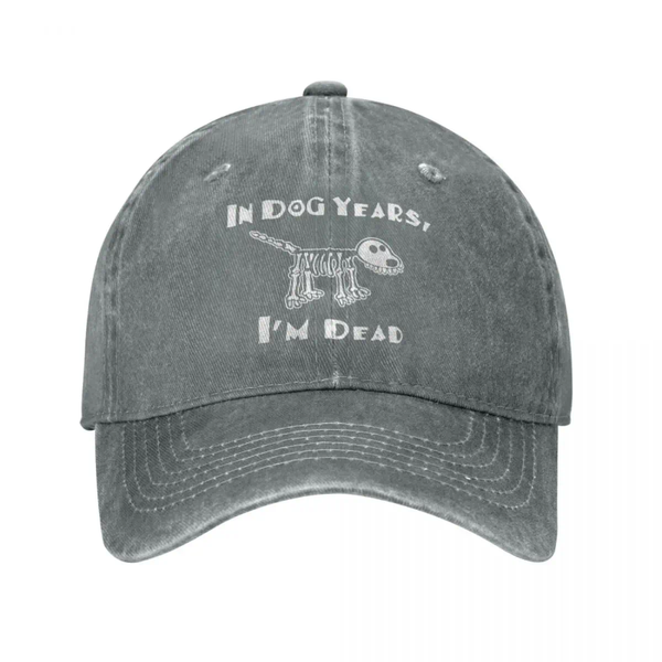 Ball Caps In Dog Years I'm Dead Baseball Cap Retro Distressed Denim Over The Hill Sun For Men Women Outdoor Summer Hat_voghion.com