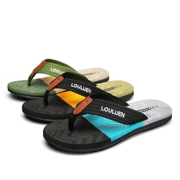 Uomini infradito Flops Slide Trend Summer Anti-Skid Man Slifors Outdoor Light Casual Beach Sandals Fasci per gli uomini 240407