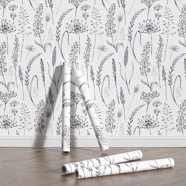 Wallpaper moderne Schale und Stick wasserdichtes PVC Tapete Roll European Self Adhesive Scratch Resistant Sticker Home Dekoration