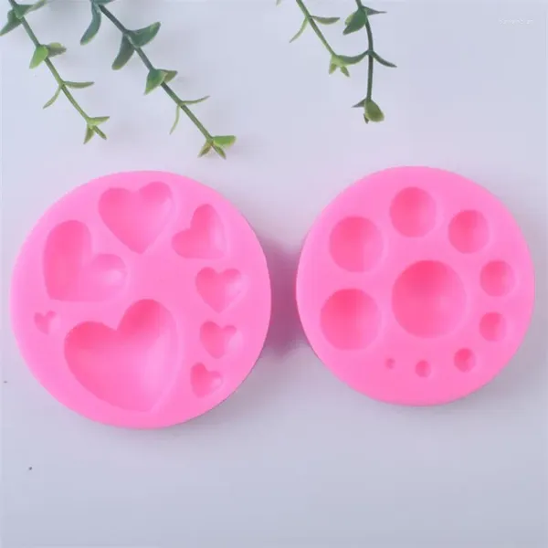 Backformen lieben Herz runde Kugel Silikonform DIY Bunte süße Perle Fondant BOORKLOCKPADE Kuchen Dekoration Werkzeugform Formen