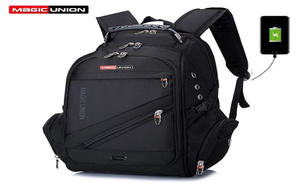 Magic Union Men039s Seyahat Çantası Adam İsviçre Sırt Çantası Polyester Çantalar Su Geçirmez Anti Backpack Dizüstü Tag Erkekler Y2007063610013